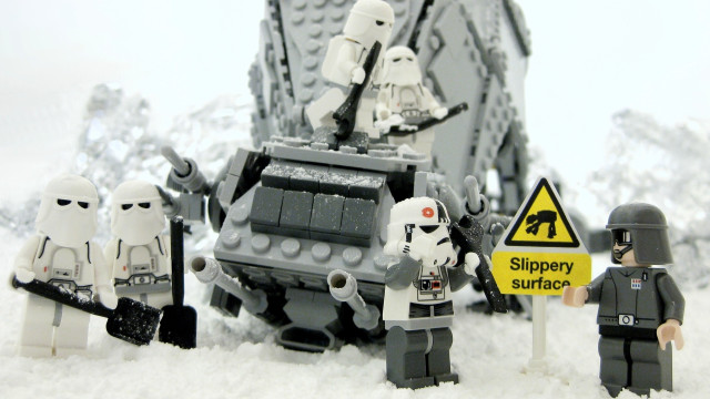 Lego snow stormtrooper military sign free wallpaper - medium preview image