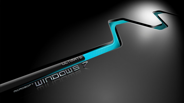 Black blue wall arrow windows7 free wallpaper - medium preview image