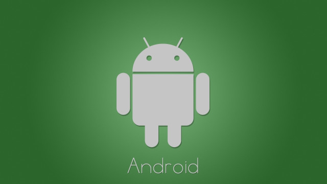 Green robot android gradient white free wallpaper - medium preview image