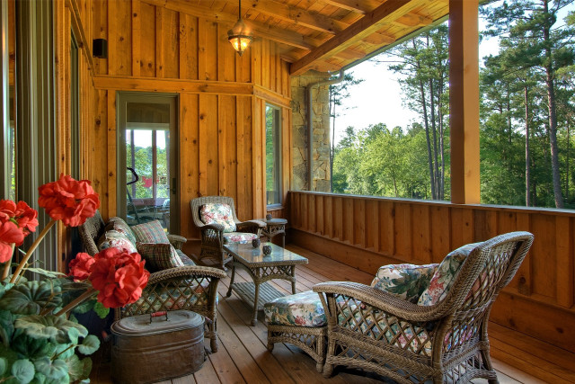 Porch wicker furniture woods window free wallpaper - medium preview image