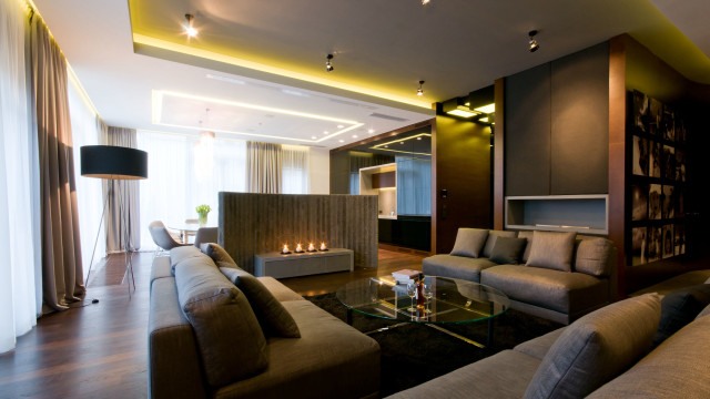 Living room couch chair fireplace #4 free wallpaper - medium preview image