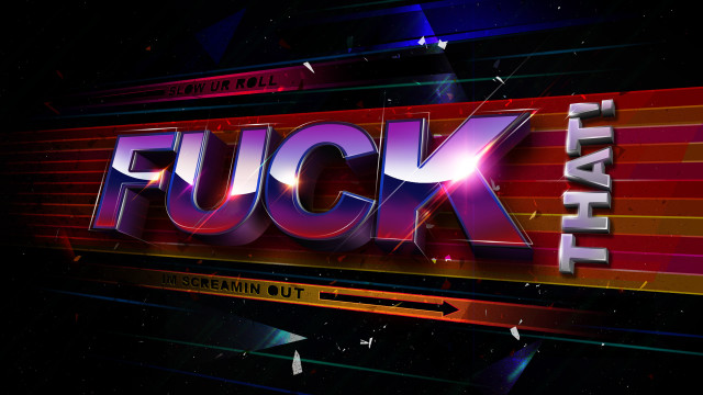 Colorful text effect 3d fireworks free wallpaper - medium preview image