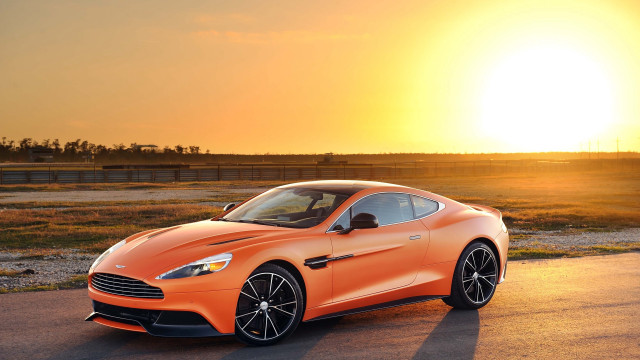 Bright orange sports car sunset #4 free wallpaper - medium preview image