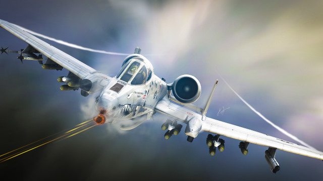 Fighter jet clouds star trail free wallpaper - medium preview image