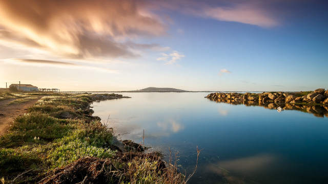 Water sky clouds island beach free wallpaper - medium preview image