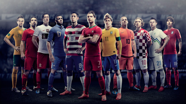 Soccer players line stadium boys free wallpaper - medium preview image