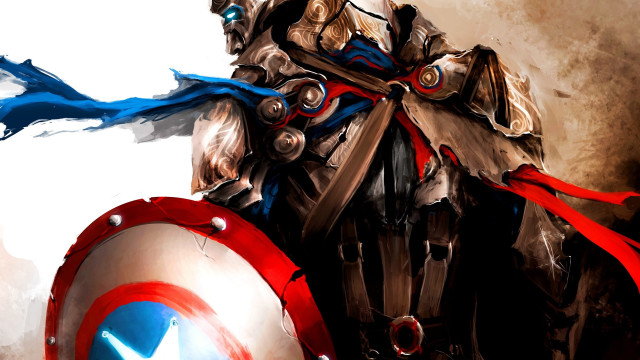 Captain america old man shield free wallpaper - medium preview image