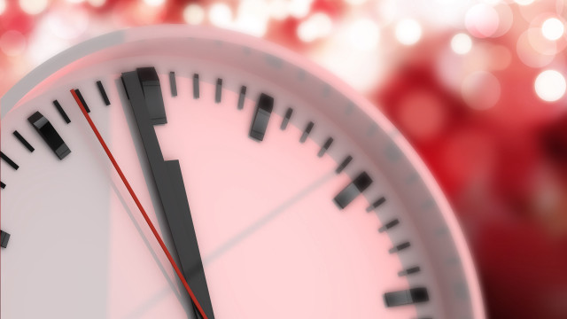 Clock bokeh 3d render red free wallpaper - medium preview image