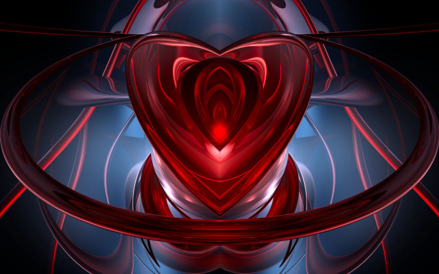 Heart red blue gothic love free wallpaper - medium preview image