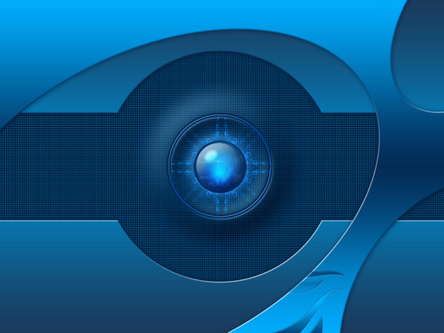 Blue abstract circular design geometric free wallpaper - medium preview image