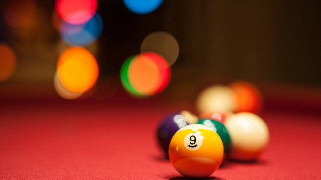 Pool table nine ball bokeh free wallpaper - medium preview image