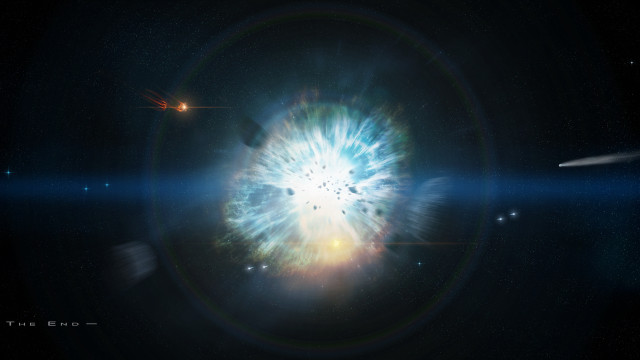 Star constellation moon earth fireworks free wallpaper - medium preview image
