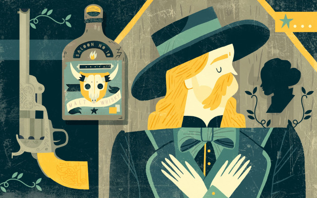 Woman hat gun alcohol cat free wallpaper - medium preview image