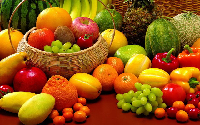 Basket fruit vegetables stilllife arcimboldo free wallpaper - medium preview image