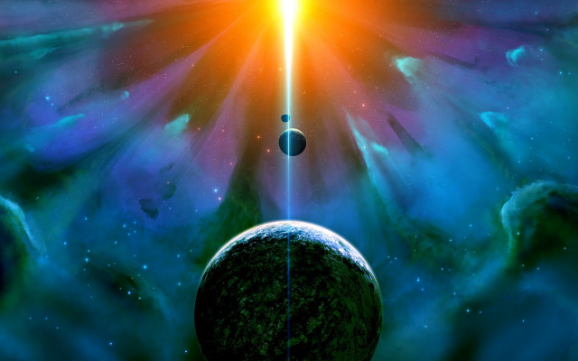 Space planet star bright star free wallpaper - medium preview image