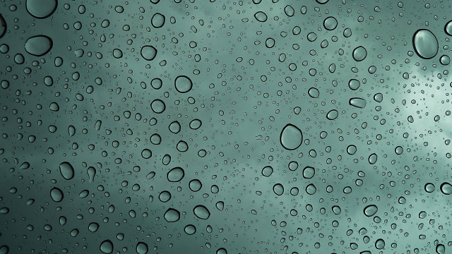 Rainy window cloudy sky photorealistic free wallpaper - medium preview image