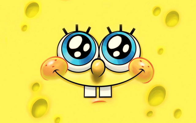 Cartoon big eyes smile yellow free wallpaper - medium preview image