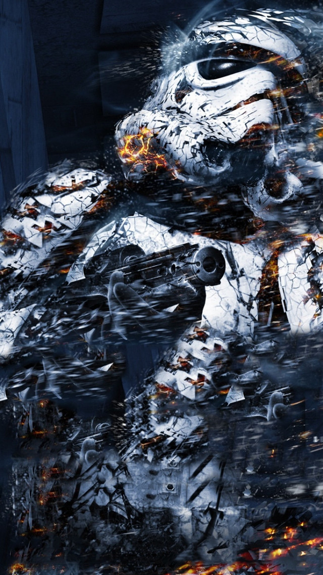 Large metal statue flames face free wallpaper - medium preview image