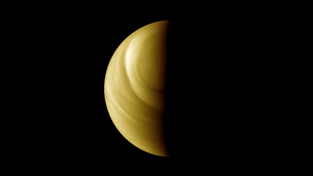 Yellow crescent moon space art free wallpaper - medium preview image