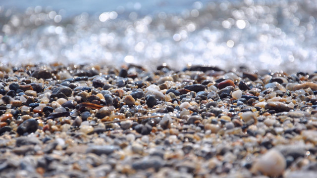 Beach rocks water shallow depth free wallpaper - medium preview image