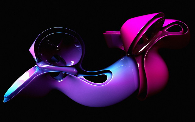 Purple blue sculpture clock generative free wallpaper - medium preview image