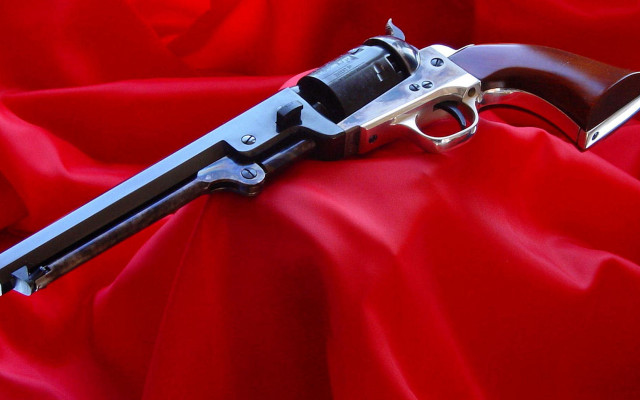 Gun red sheet black handle free wallpaper - medium preview image