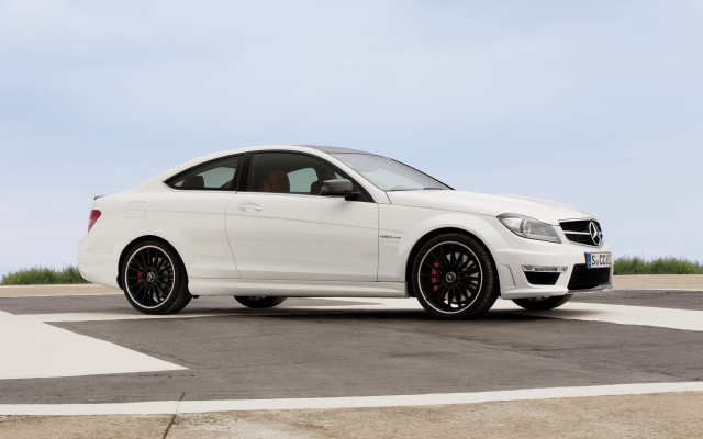 White car parking lot grass free wallpaper - medium preview image
