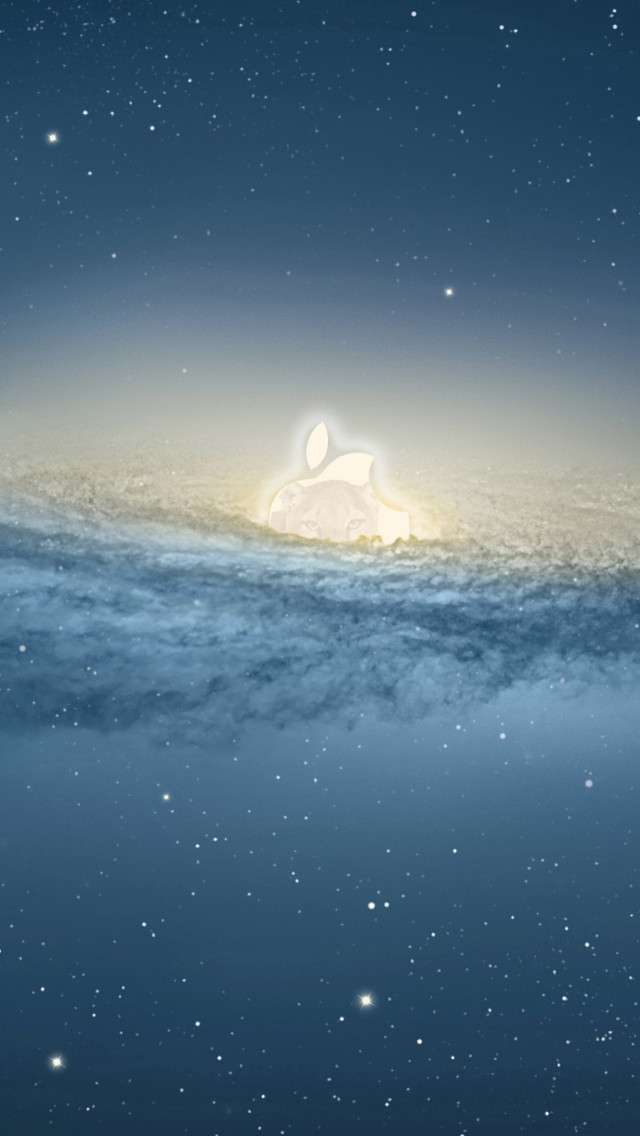 Galaxy apple logo stars background free wallpaper - medium preview image