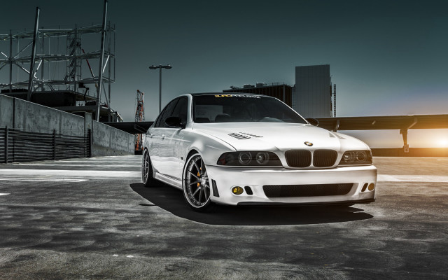White car parking lot crane free wallpaper - medium preview image
