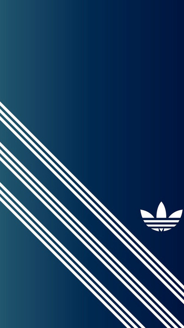 Blue background white stripes adidas free wallpaper - medium preview image