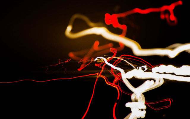 Blurry streetlight redwhite lights blackbackground free wallpaper - medium preview image