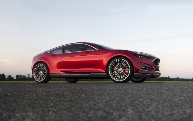 Red sports car evening sunshine free wallpaper - medium preview image