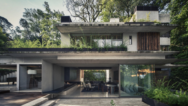 Modern house patio dining architecture #2 free wallpaper - medium preview image
