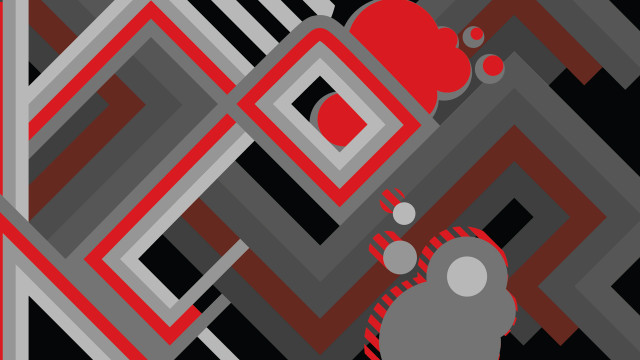 Red black abstract circle square free wallpaper - medium preview image