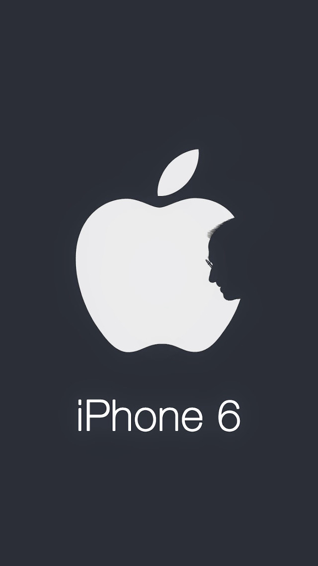 Apple logo iphone 6 black free wallpaper - medium preview image