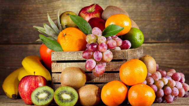 Wooden crate fruit oranges apples free wallpaper - medium preview image