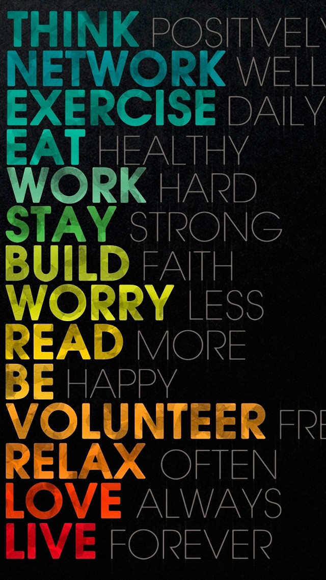 Colorful poster words shapes design free wallpaper - medium preview image