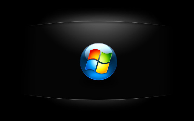 Windows logo side dark purism free wallpaper - medium preview image