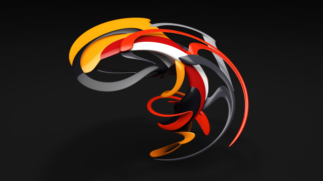 Colorful abstract swirl 3d render free wallpaper - medium preview image