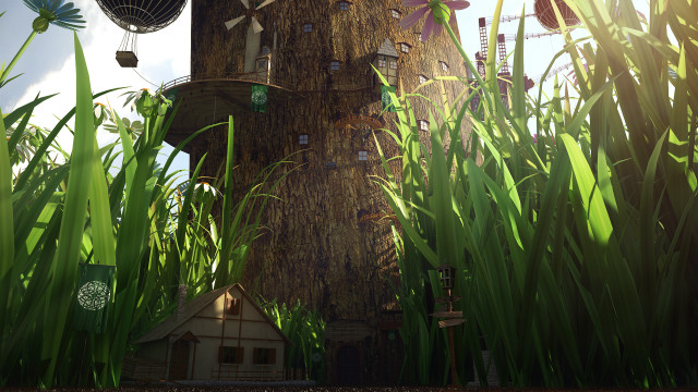 Tall tree windows overgrown jungle free wallpaper - medium preview image