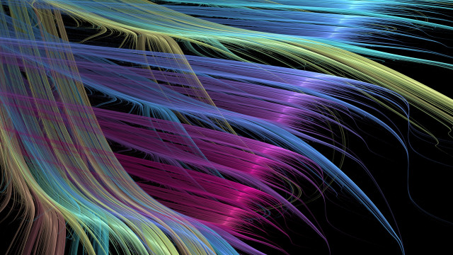 Colorful lines dark sky fluorescent free wallpaper - medium preview image