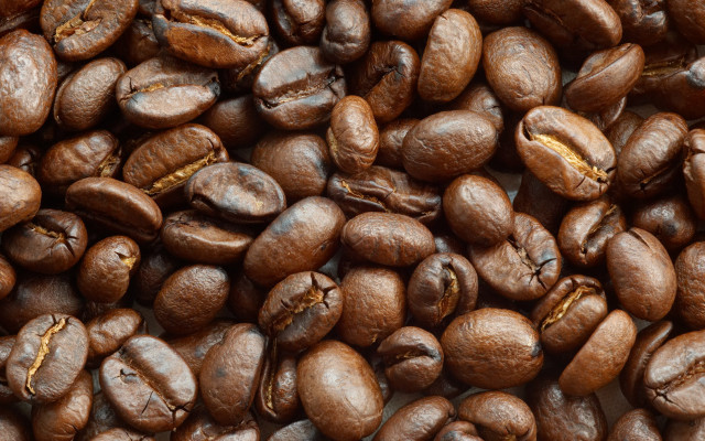 Coffee beans brown topping hyperrealism free wallpaper - medium preview image