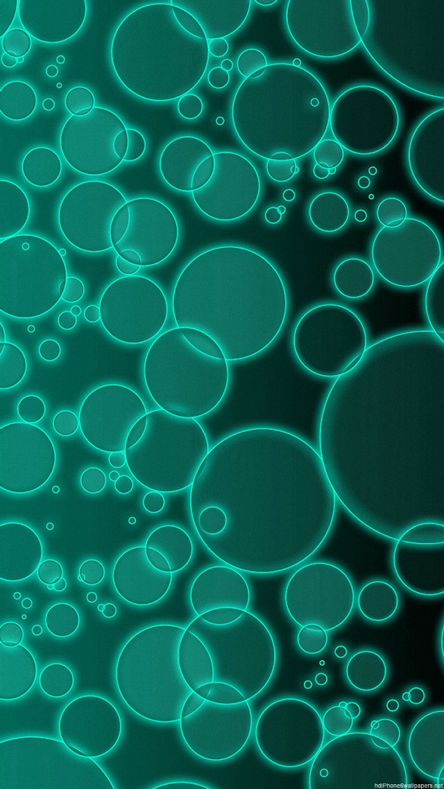 Green background bubbles different sizes free wallpaper - medium preview image