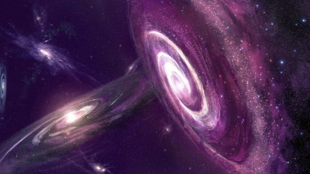 Purple black spiral stars galaxy free wallpaper - medium preview image