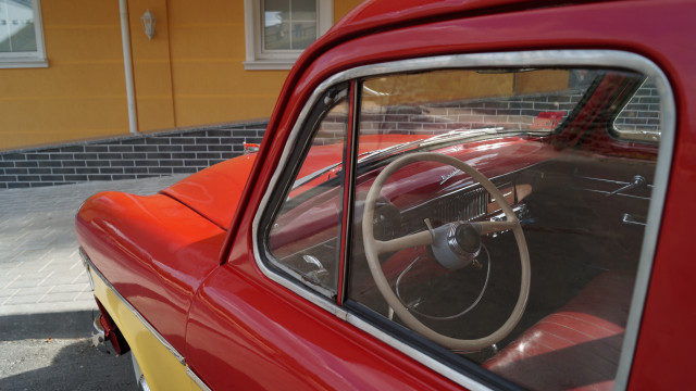 Red car steering wheel dashboard free wallpaper - medium preview image