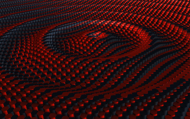 Red black abstract center raytraced free wallpaper - medium preview image