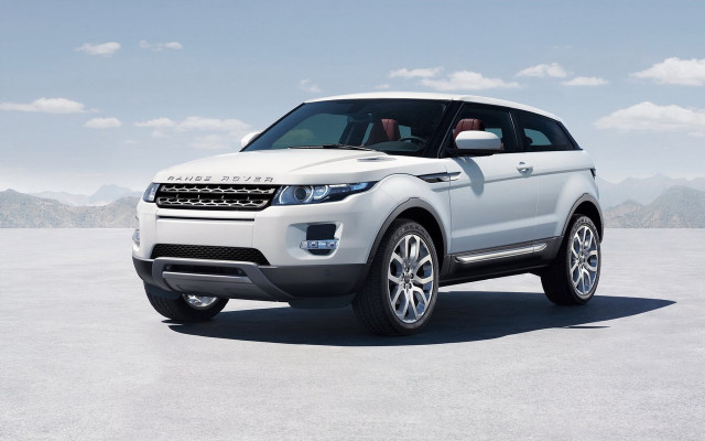 White range rover desert mountains free wallpaper - medium preview image