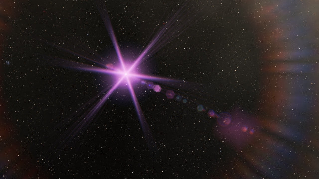 Bright star central space aurora free wallpaper - medium preview image