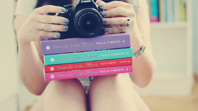 Woman camera books pastel nailart #2 free wallpaper - medium preview image