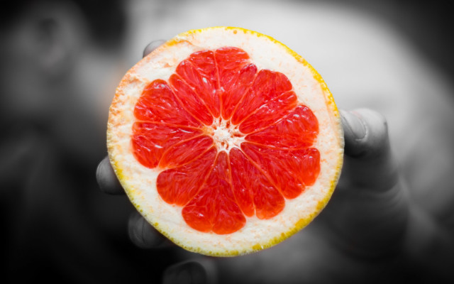 Grapefruit hand blackwhite neo fauvism free wallpaper - medium preview image